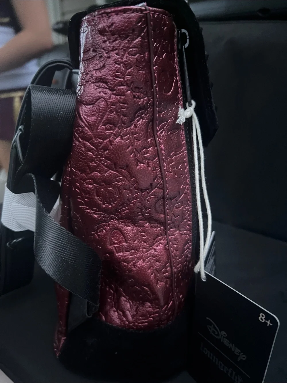 Loungefly Disney limited edition Disney Black & Burgundy Embossed Backpack